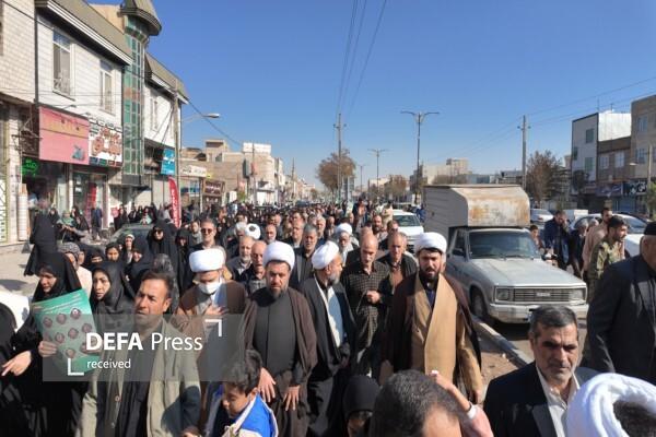 استقبال باشکوه مردم اقبالیه از کاروان هشت شهید گمنام دفاع مقدس