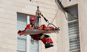 برگزاری رزمایش امداد و نجات در ارتفاع در بندر بوشهر