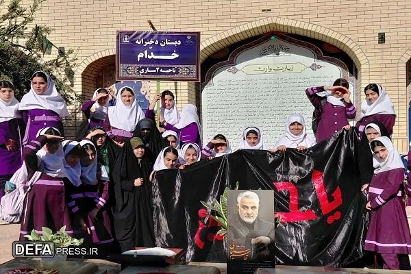 بازدید دانش آموزان ساروی از موزه دفاع مقدس و مقاومت مازندران+ تصاویر