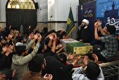 تصاویر/ وداع معتکفین با شهید گمنام در حرم مطهر رضوی