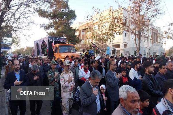 میزبانی از شهید گمنام از تایباد+ فیلم و عکس