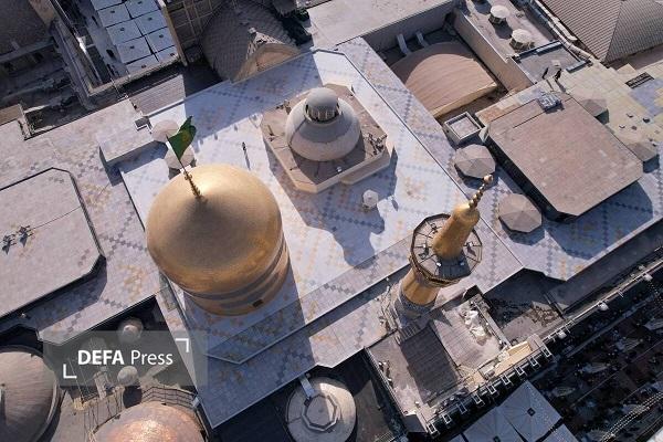 حرم مطهر رضوی از نمای بالا؛ جلوه‌ای باشکوه‌تر از همیشه