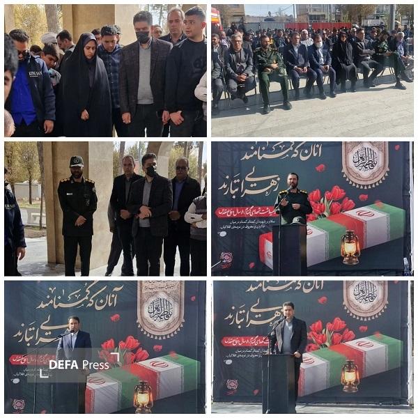 رونمایی از یادمان دو شهید گمنام در پارک فردوسی سیرجان+تصاویر