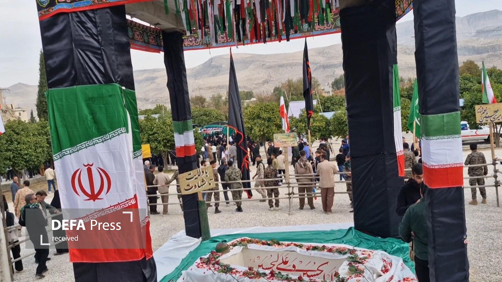 تشییع پیکر شهید گمنام در ممسنی