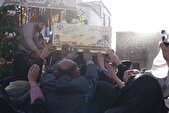 تصاویر/ تشییع پیکر شهید گمنام بر دستان مردم تفریجان