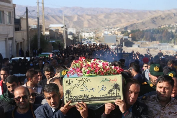 مراسم تشییع و تدفین پیکر مطهر شهید گمنام در شهرستان آبدانان