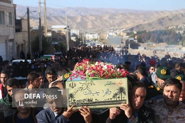 مراسم تشییع و تدفین پیکر مطهر شهید گمنام در شهرستان آبدانان