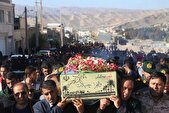 مراسم تشییع و تدفین پیکر مطهر شهید گمنام در شهرستان آبدانان