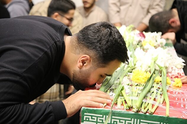 تصاویر/ مراسم وداع با پیکر شهید گمنام در دانشگاه صنعتی ارومیه