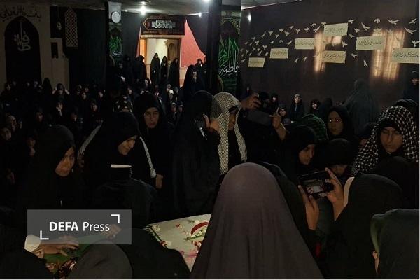 وداع با شهید گمنام عملیات «والفجر ۶» در مجتمع آموزش عالی ریحانه المصطفی (ص) + تصاویر