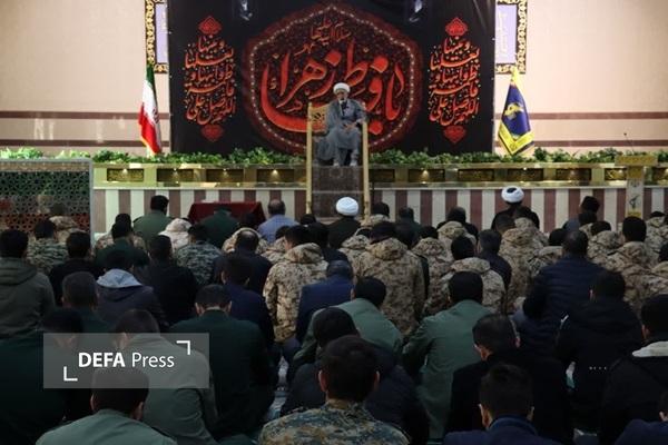 مراسم عزاداری شهادت حضرت فاطمه زهرا(س) با حضور پیکر مطهر شهدای گمنام در ستاد سپاه استان