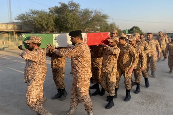 استقبال از پیکر پاک یک شهید گمنام در نوار مرزی جنوب غرب