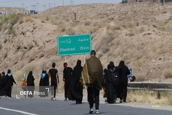 همزمان با شهادت حضرت زهرا (س) ورود بیش از ۲۵۰۰ زائر پیاده به مشهد
