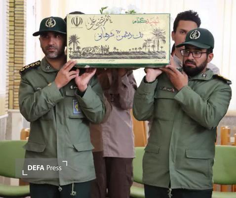 پیکر مطهر شهید گمنام دفاع مقدس مهمان مردم بهاباد شد+ تصاویر