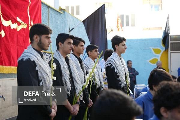 فضای مدرسه دارا خرم آباد معطر به عطر شهید گمنام شد