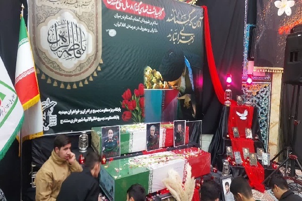 مراسم وداع باشکوه با پیکر مطهر شهدای گمنام در مهدیه سنندج برگزار شد