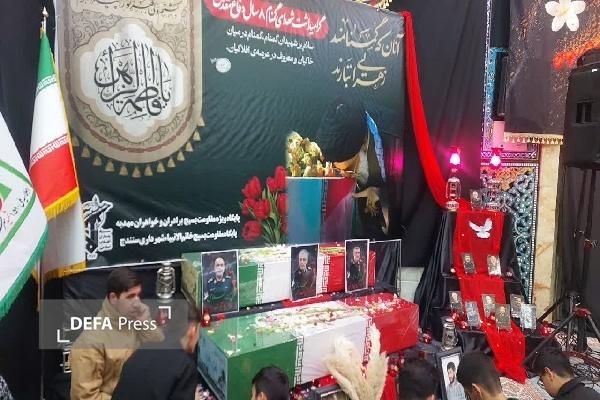 مراسم وداع باشکوه با پیکر مطهر شهدای گمنام در مهدیه سنندج برگزار شد