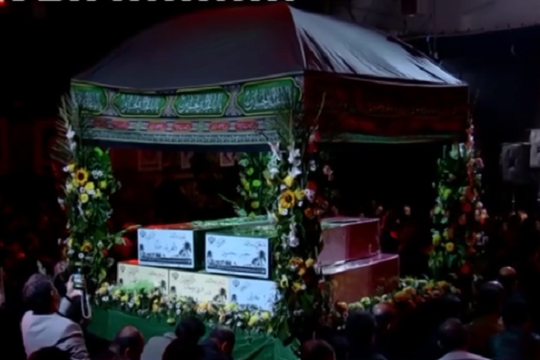 برگزاری مراسم وداع با پیکر‌های مطهر ۱۰ شهید گمنام در استان مازندران