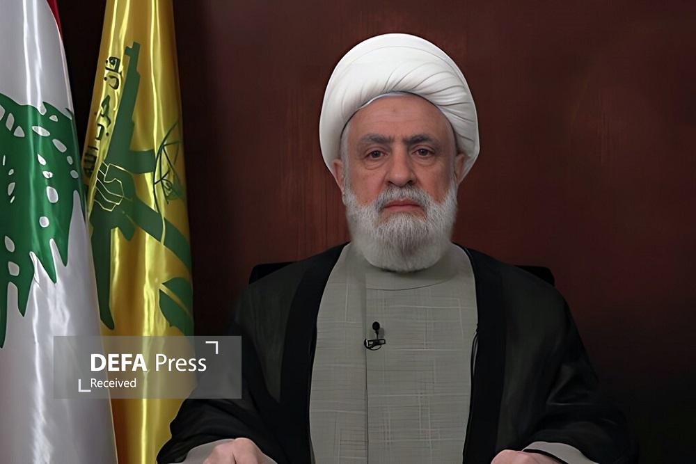 سخنرانی شیخ نعیم قاسم دبیرکل حزبالله لبنان آغاز شد سخنرانی شیخ نعیم قاسم دبیرکل حزبالله لبنان آغاز شد