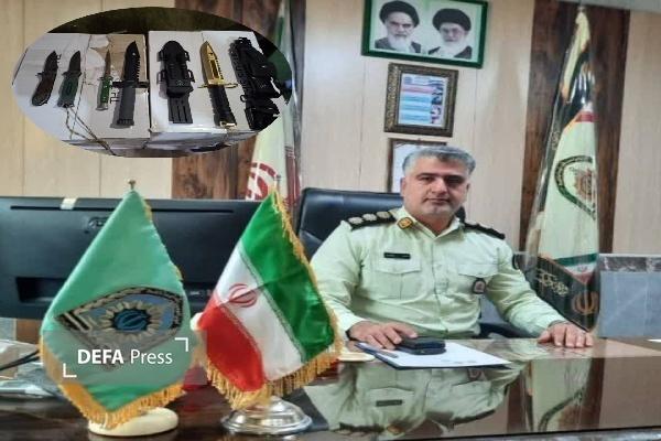 یک محموله ۹ میلیارد ریالی تیغه چاقوی قاچاق در قروه کشف شد