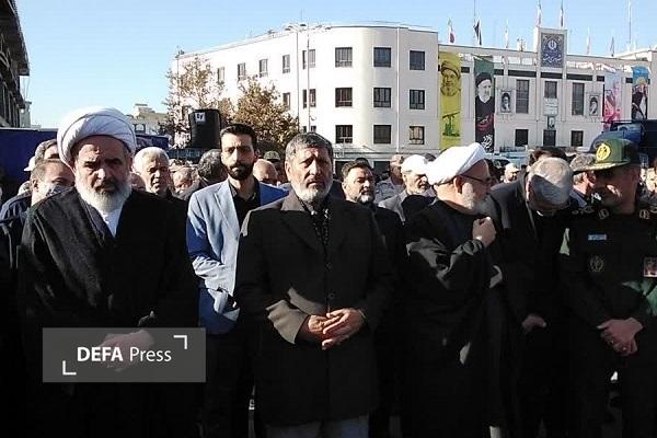 آغاز آیین تشییع پیکر ۱۳ شهید گمنام در مشهد+ فیلم