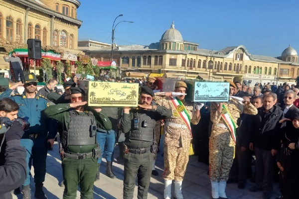 فیلم/ تشییع شهدای گمنام در همدان