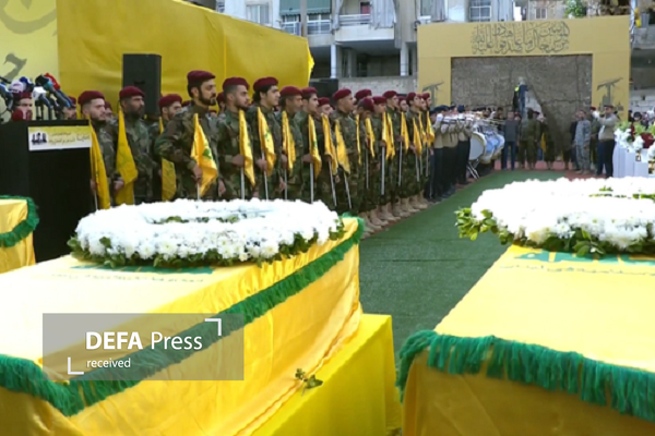 بیروت؛ وداع باشکوه با شهید الطبطبائی و یاران مقاومت