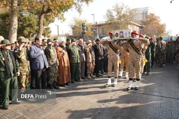 تشییع باشکوه شهدای گمنام و شهید صمغ‌آبادی در قزوین برگزار شد