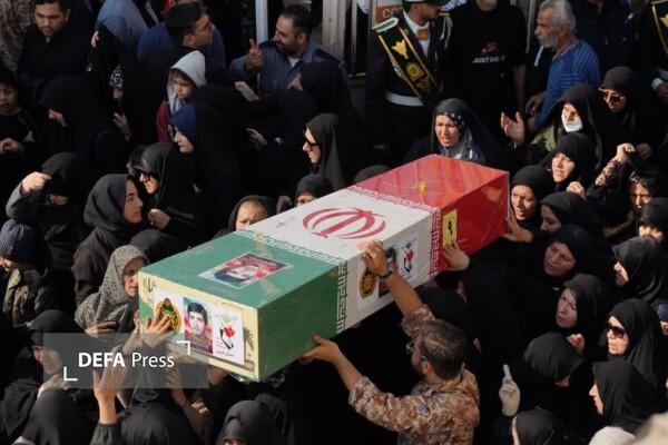 تشییع باشکوه شهدای گمنام و شهید صمغ‌آبادی در قزوین برگزار شد