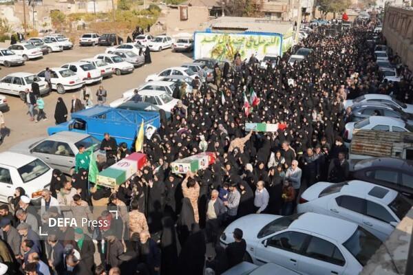 تشییع باشکوه شهدای گمنام و شهید صمغ‌آبادی در قزوین برگزار شد