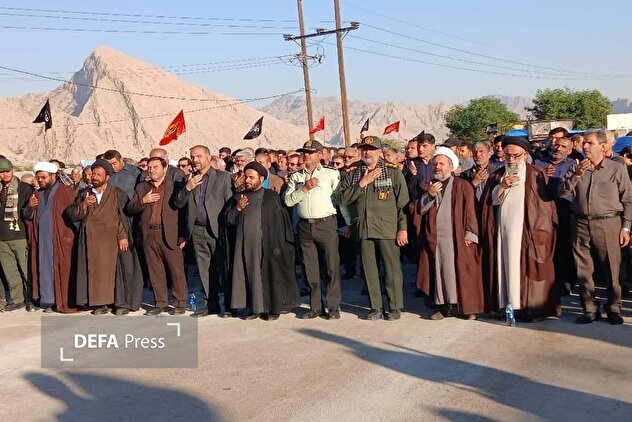تصاویر/ تدفین شهید گمنام در روستای تلخاب شیرین گچساران