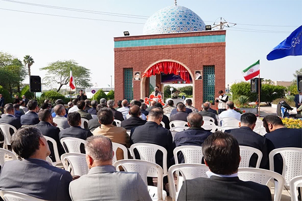 برگزاری دومین سالگرد تدفین شهید گمنام در سازمان منطقه ویژه اقتصادی بندر ماهشهر