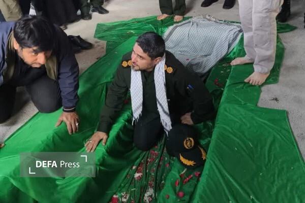 پیکر شهید گمنام در شهرک مدرس بویین زهرا تشییع و تدفین شد