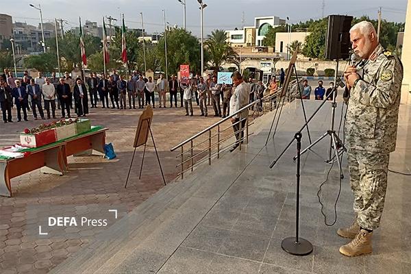 بدرقه شهید گمنام توسط جهادگران خوزستان