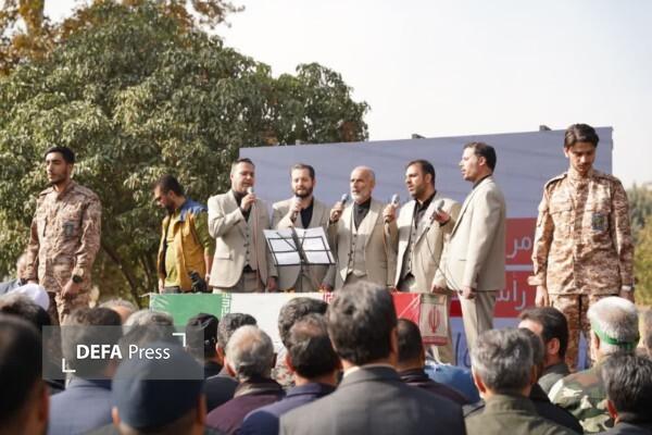 مراسم تدفین پیکر شهید گمنام در باغستان جهاد کشاورزی قزوین برگزار شد مراسم تدفین پیکر شهید گمنام در باغستان جهاد کشاورزی قزوین برگزار شد