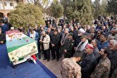مراسم تدفین پیکر شهید گمنام در باغستان جهاد کشاورزی قزوین برگزار شد