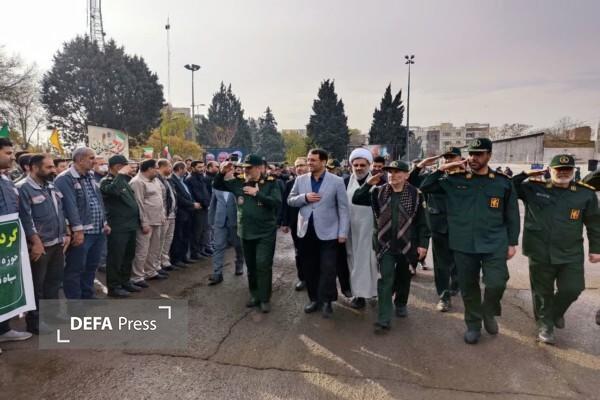 قزوین؛ طنین اقتدار بسیج در همایش بزرگ ناحیه امام حسن(ع)