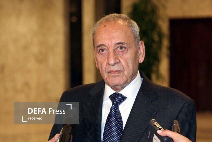 نبیه بری شایعات درباره جنگ قریب‌الوقوع و انتقال پیام تهدیدآمیز به لبنان را رد کرد