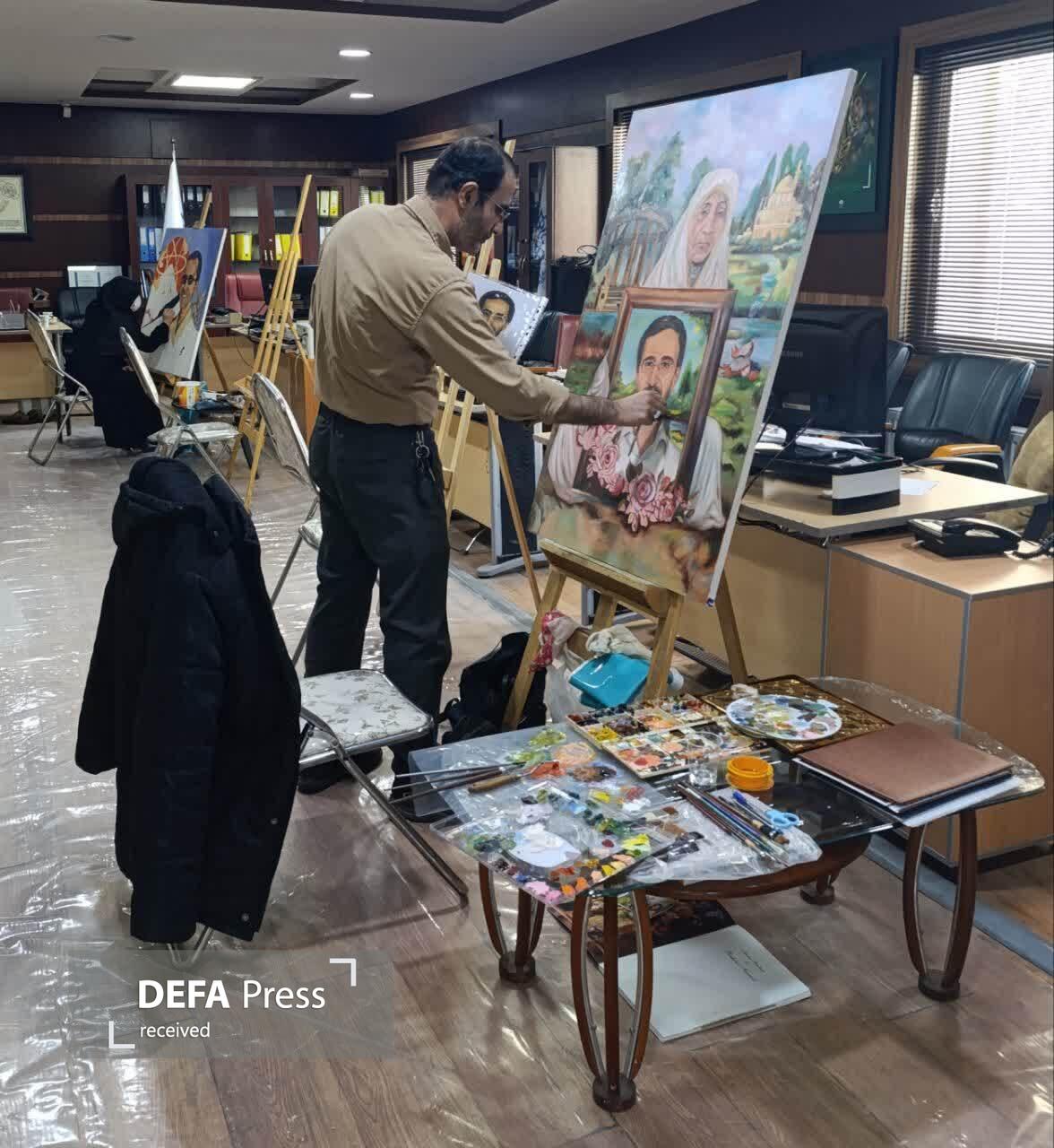 شانزدهمین کارگاه نقاشی با موضوع شهید دکتر مجید شهریاری