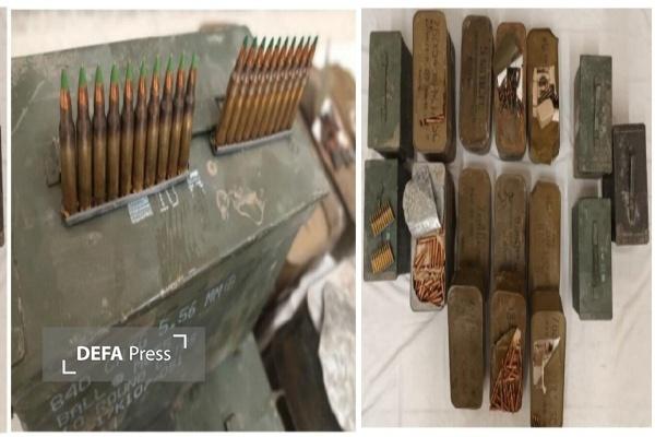 محموله نیم تُنی مهمات در ارتفاعات صعب‌العبور بانه کشف شد