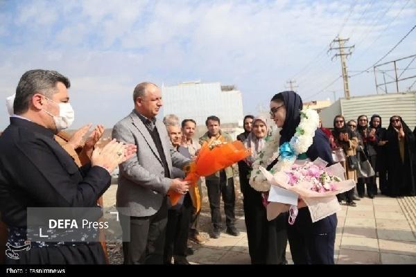 بانوی پر افتخار قهرمان المپیک با استقبال مسئولان به مریوان بازگشت