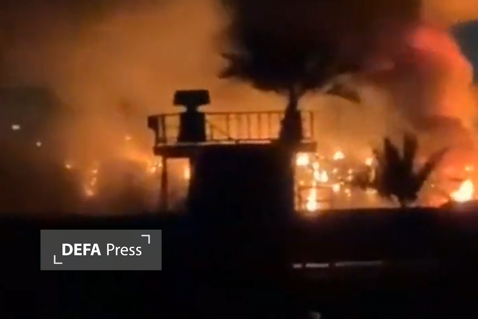 پایگاه آمریکا در نزدیکی فرودگاه بغداد هدف قرار گرفت + فیلم