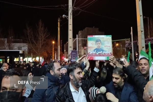 مراسم وداع با پیکر هشت شهید نبرد رمضان در قزوین برگزار شد