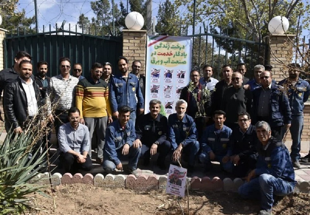 به یاد ۱۰ شهید صنعت آب وبرق کشور/غرس درخت در دلیجان