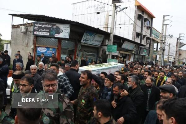 تشییع پیکر سرهنگ «مجید ذکریایی» در مازندران