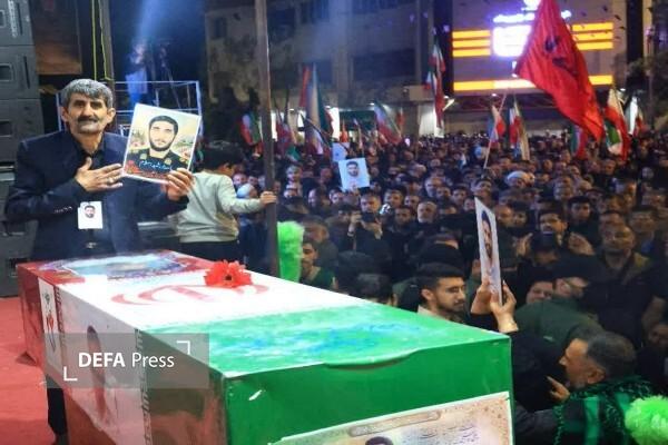 وداع مردم ساری با پیکر مطهر شهید «رضایی»