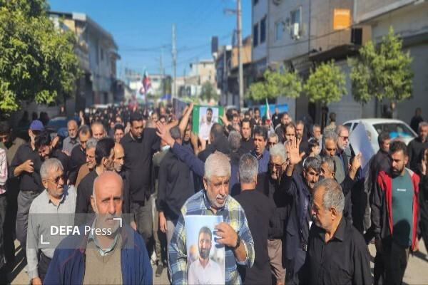 تشییع پیکر مطهر شهید «رمضانی» در ساری+ فیلم