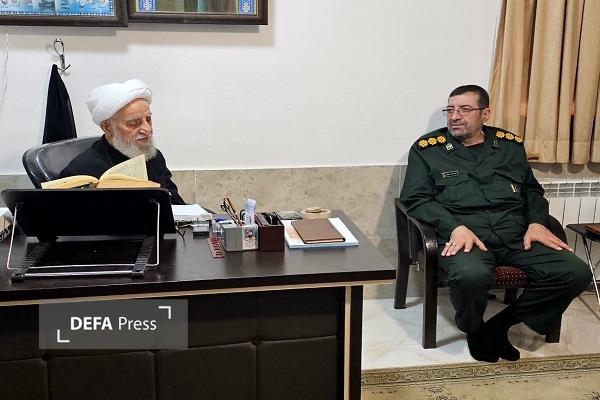 دیدار مدیرکل حفظ آثار و نشر ارزش‌های دفاع مقدس و مقاومت مازندران با پدر شهید «سلیمانی کوتنایی» + تصاویر