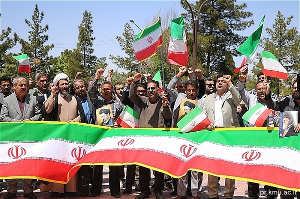 تجمع کادر سلامت کرمان علیه جنایات آمریکا و صهیونیست‌ها+ تصاویر