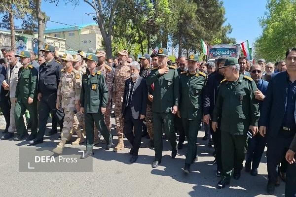 تصاویر/ برگزاری مراسم تشییع پیکر شهدای جنگ رمضان در شهرستان پارس آباد